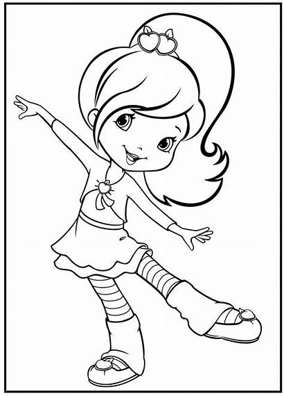 Coloring Exercise Pages Dance Strawberry Shortcake Preschoolers