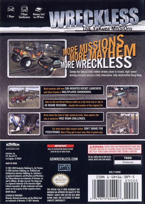 Wreckless The Yakuza Missions Details Launchbox Games Database