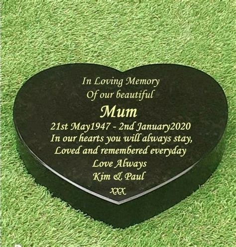 Personalised Memorial Stone Flat Grave Headstone Grass Grave Marker