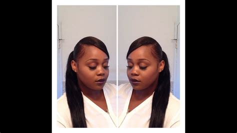 Trendy kash doll swoop bang ponytail tutorial beauty forever hair | the tastemaker. Pony Tail with Side Swoop Bang - YouTube
