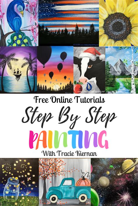 Free Online Acrylic Canvas Tutorials For Beginners Have A Paint Night