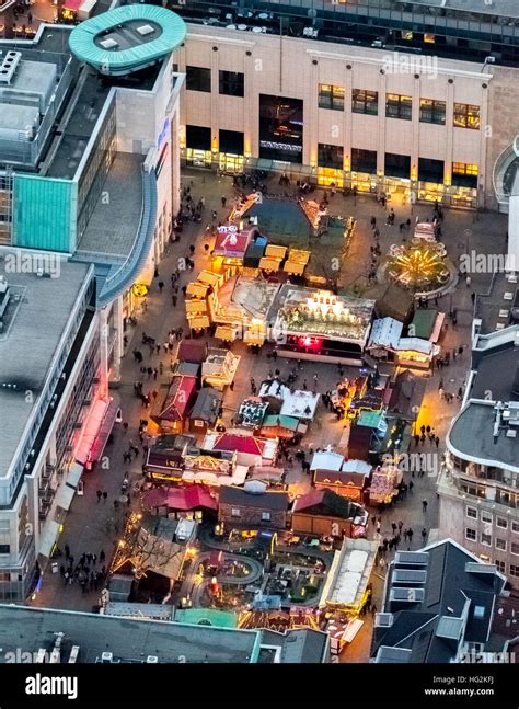Aerial View Christmas Market And Event Stage At The Old Market