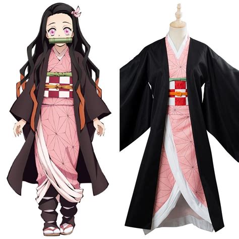 Demon Slayer Kamado Nezuko Cosplay Costume Kimono Anime Cosplay Outfits