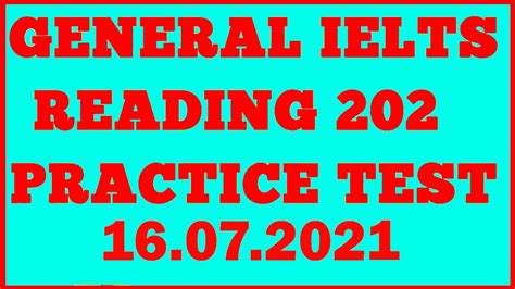 IELTS GENERAL READING PRACTICE TEST WITH ANSWERS IDP COMPUTER BASED IELTS