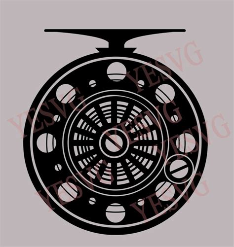 Svg Fly Fishing Reel Clipart Silhouette Png Eps Fishing Reel Svg Fly