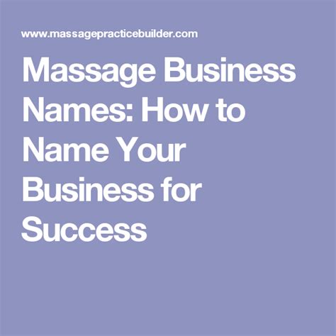 Massage Business Names How To Name Your Business For Success Massage Business Massage