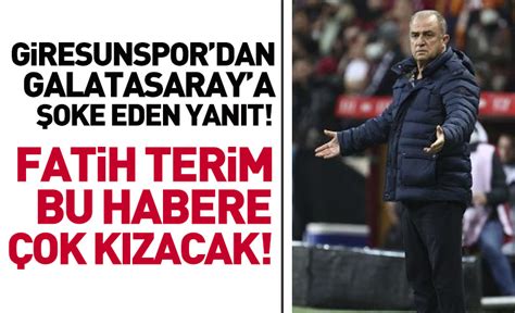 Giresunspor dan Galatasaray a şoke eden haber TRABZON HABER SAYFASI