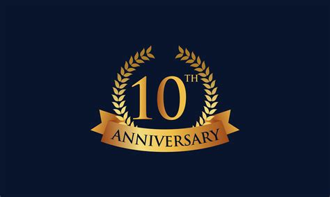 10th Anniversary Celebration Logo Design Vector Illus