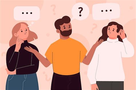 Free Vector Hand Drawn People Asking Questions
