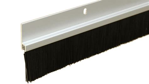 3 Ft Clear Anodized Black Brush Door Sweep With 2 Long Brush