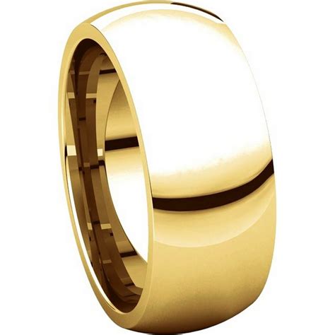 Xh123838e 18k Yellow Gold 8mm Comfort Fit Wedding Band