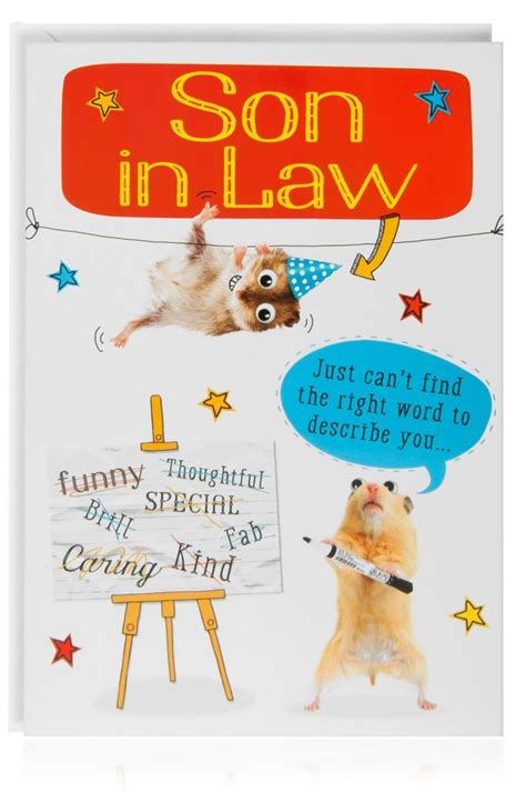 If you buy from a link, we may earn a co. SON IN LAW Birthday Funny Humour Joke Card Greetings ...