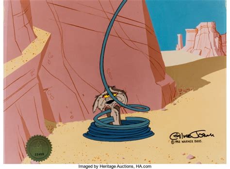 Chariots Of Fur Wile E Coyote Production Cel Setup Warner Brothers By Warner Bros