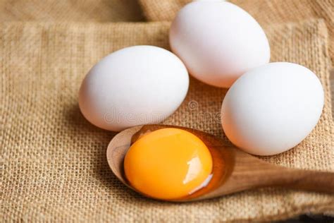 Fresh Broken Egg Yolk Duck Eggs White Collect From Farm Products