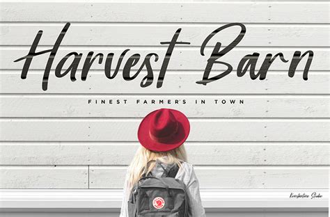 Harvest Barn Farmhouse Font Beautiful Script Fonts