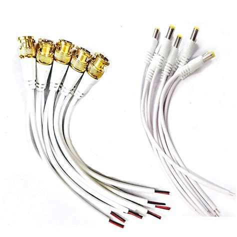 Drezel Combo Pack Of 8 Pc Bnc Connector With Moulded Copper Wire 18cm
