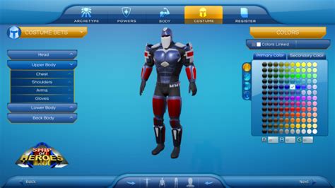 Heres The Character Creator From Ship Of Heroes A