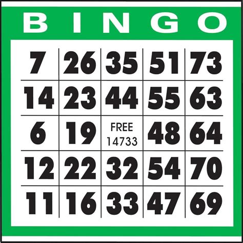 Bingo A Lucky Set Of Numbers 1222325470bingo Bingo Cards Free