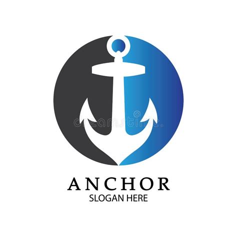 Anchor Logo Design Vector Symbol Of Maritime Icon Or Ocean Business