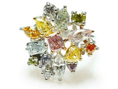 Multi Color Diamond Ring 4 50ct Natural Fancy Intense Pink Blue Green Argyle Gia Talore Diamonds