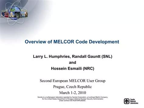 Ppt Overview Of Melcor Code Development Powerpoint Presentation Free