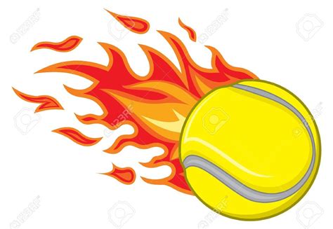 Tennis Ball In Fire Stock Vector 18661658 Tennis Ball Mini
