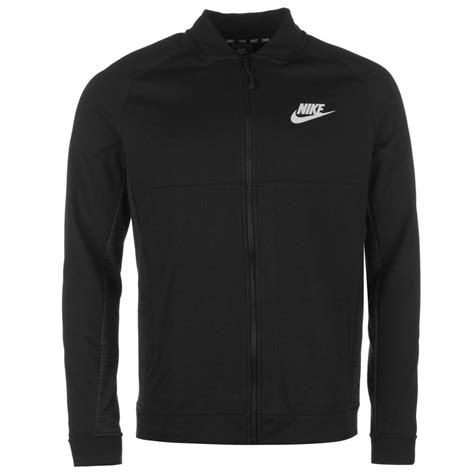 Mens Nike Av15 Fleece Jacket Black Zip Tops Nielsen Animal