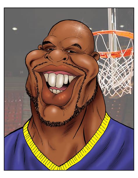 Shaq Shaquille Oneal Nba Caricature Shaquille Oneal Caricature