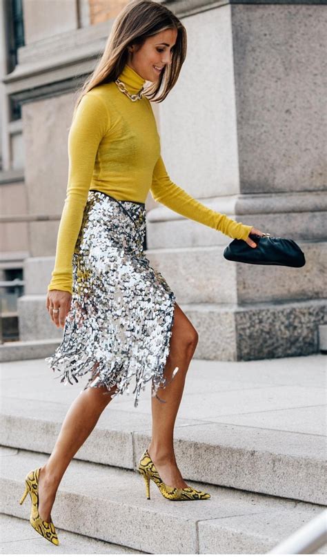 Yellow Colour Outfit You Must Try With Fashion Accessory Pencil Skirt