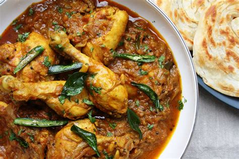 Cook the chicken for 5 minutes or so, or until you see it start to colour. Spicy Keralan Chicken Curry | Indian Recipes | Maunika ...