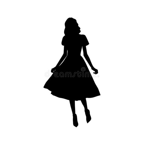 Female Silhouette Of The Pretty Girl In Magnificent Fairy Fashion Dress
