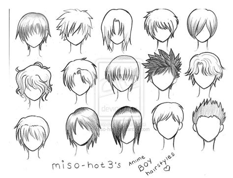 Peinados Anime Hombre Dibujos De Peinados Cabello Manga Dibujo De