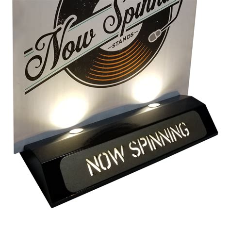 Now Spinning Record Display Stand Led Illuminated Spotlight Stand