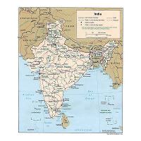 Large Political And Administrative Map Of India With Roads Cities And