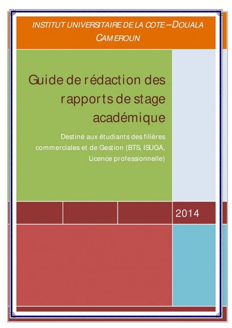 Pdf Guide De Redaction Du Rapport De Stage Icia Dokumentips
