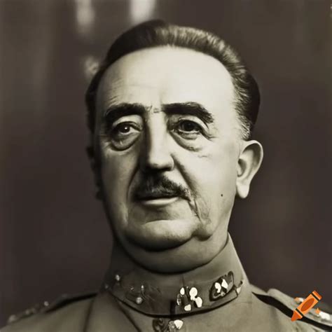 Portrait Of Francisco Franco Head Of The Spanish State On Craiyon