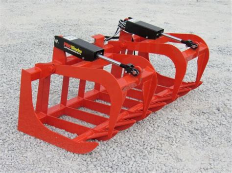 Kubota Tractor Loader Dual Cylinder Root Rake Grapple Attachment My