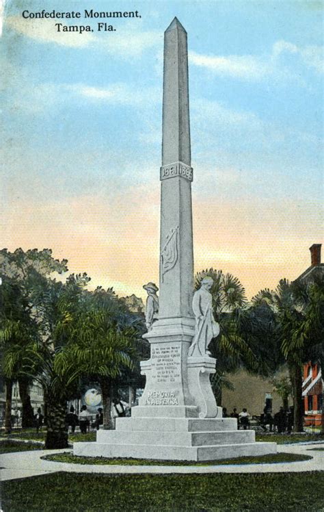 Florida Memory Confederate Monument Near The Hillsborough County
