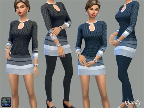 The Sims Resource Mini Dress With Or Without Leggings Amelia By