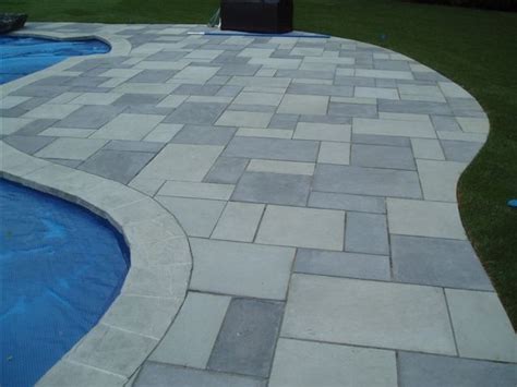 Mix Pavingstone Sizes And Colors To Create A Stunning Pool Patio