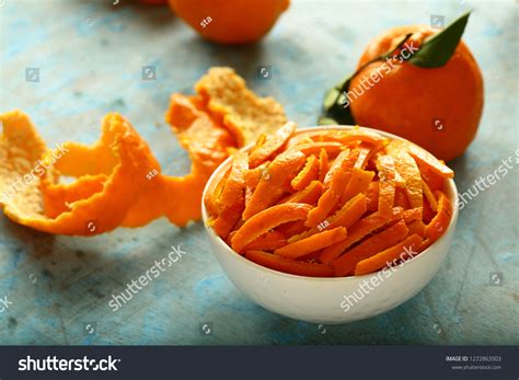 Organic Tangy Mandarin Orange Peel Healthy Stock Photo 1272863503