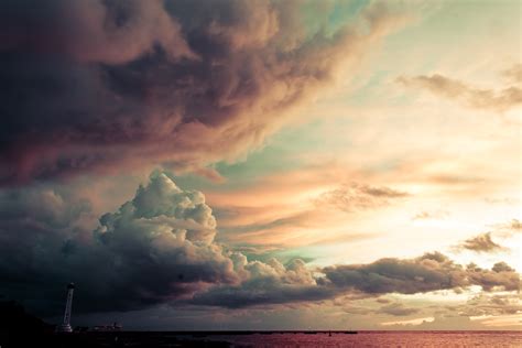 Wallpaper Sunlight Sunset Sea Water Clouds Sunrise Storm