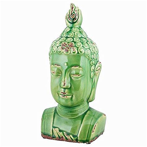 New buddha candle holder tealight incense holder decor feng shui crafts ukpl. Buddha Bust Ceramic Green WB http://www.amazon.com/dp ...