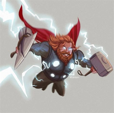Thor W Mjolnir And Stormbreaker Sketch 11 By Cuddlyveedles On