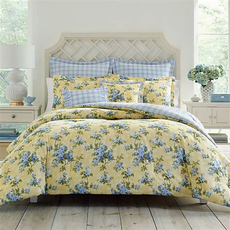 Stitched queen comforter set chocolate stitched queen comforter set chocolate. Laura Ashley® Cassidy Twin Comforter Set in Yellow | Bed ...