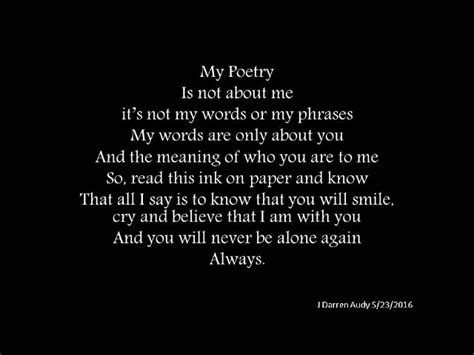 My Poetry My Poetry Poem By Darren Audy