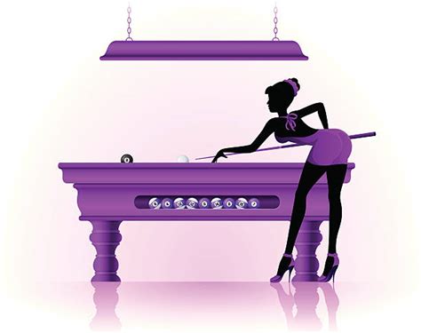 Silhouette Of A Pool Cue Balls Illustrations Royalty Free Vector