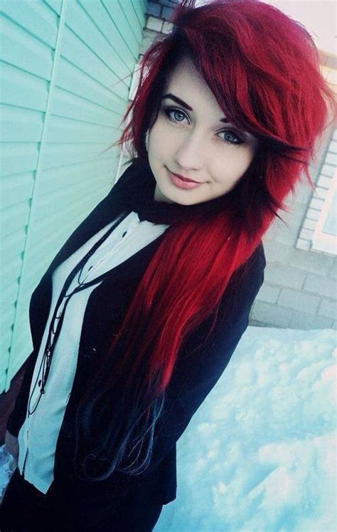 Red Hair Hair Styles Emo Scene Hair Hair Color