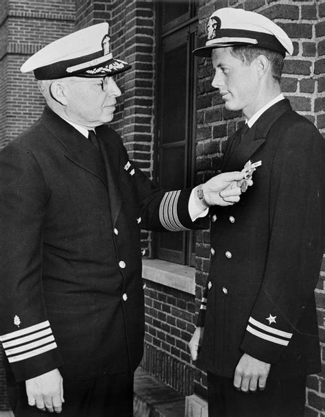 Kn 18254 Copy Photo Of President Kennedy Being Awarded The Navy And
