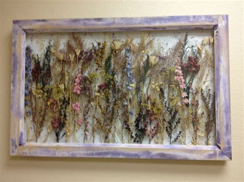 This display was pressed and framed in our natural wood float frame, allowing the colors to shine through the glass. Dried flowers put in a 3-dimensional picture frame/glass ...
